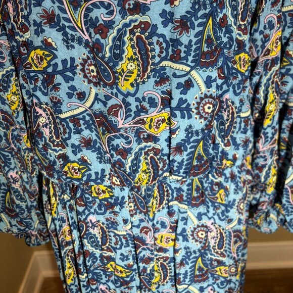 💙 NWT Boden Cottagecore Paisley Plunging Neckline Maxi Dress Size 14 - Picture 8 of 10